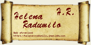 Helena Radumilo vizit kartica